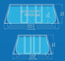 Piscina Fuori Terra Rettangolare 295x200x84cm Jilong Grigia