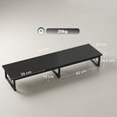 Supporto Monitor da Scrivania 114x30x16,5 cm Rialzo in Legno e Metallo Nero      