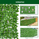 Arella Siepe Sintetica Artificiale 3x1m per Balcone e Giardino Foglie di Acero Verdi