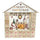 Calendario dell'Avvento 34x8x35 cm Casetta in Legno con Luci