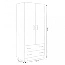 Armadio 2 Ante 80x52x180 h cm in Truciolare bilaminato Marrone