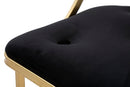 Sgabello Bar Istanbul Ø45x90 cm in Ferro e Spugna e Tessuto e MDF Oro e Nero      