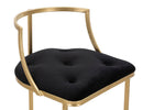 Sgabello Bar Istanbul Ø45x90 cm in Ferro e Spugna e Tessuto e MDF Oro e Nero      