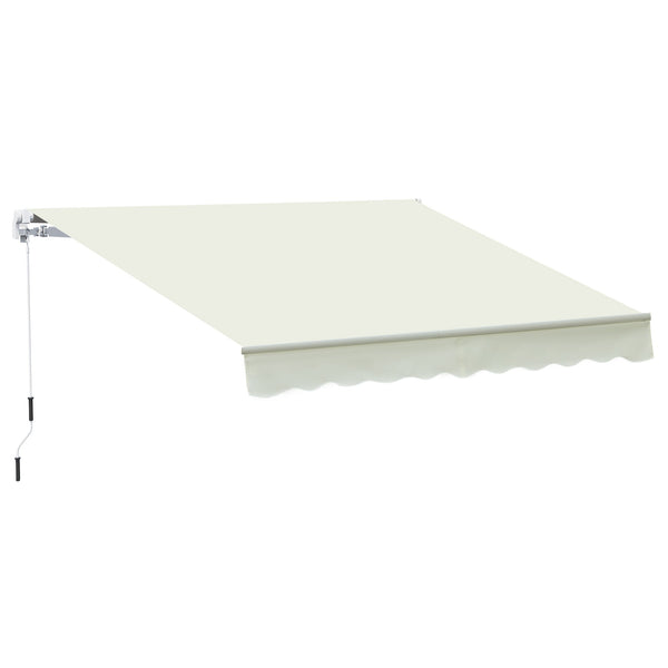 online Tenda da Sole Avvolgibile a Parete 295x245 cm in Alluminio e Poliestere Bianco