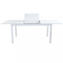 Tavolo Cuba Allungabile 150/210x90x75 h cm in Alluminio Bianco