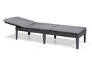 Lettino Prendisole da Giardino 187,5x58x29 cm con Cuscino in Resina Keter Jaipur Antracite