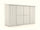 Casetta Box da Giardino in Lamiera di Acciaio Porta Utensili 307x100x192 cm Enaudi Bianco