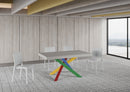 Tavolo Allungabile 160/420x90 cm Volantis Cashmere Gambe Multicolore 4/B      