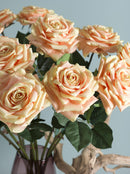 Set 4 Rose Artificiali Aperta Altezza 79 cm Bianco