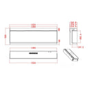 Camino Elettrico da Incasso a Parete 152x24x52 cm Detroit LED RGB e APP  