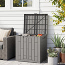 Baule da Giardino 114L in Resina Impermeabile e Anti UV con Chiusura a Chiave, 56x44x54 cm, Grigio      