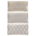 Set 3 Vassoi 24,5x12,6x2 cm  in Ceramica VdE Tivoli 1996 Charleston Bianco e Oro