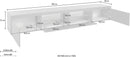 Mobile Tv 3 Ante e Ripiano a Giorno 240x40x35 cm Essential 2A 1R Grigio Antracite Opaco  