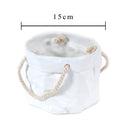 Set 2 Vasi Cesti in Ceramica con Effetto Carta Larghezza 15 cm