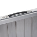 Rampa per Sedia a Rotelle Pieghevole 61x74x5 cm in Alluminio con Bordi Esterni Argento  