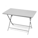Tavolo Tavolino Pieghevole da Esterno per Campeggio Giardino Grigio 110X70 Cm