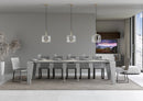 Consolle Allungabile 90-300x42x77 cm in Nobilitato Grigio