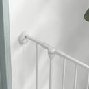 Cancelletto di Sicurezza per Animali Domestici 123x102x90 cm in Metallo e Plastica Bianco
