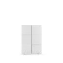 Mobile Multiuso 2 Ante con 5 Ripiani 78x36x115,5 cm Modello Dama Bianco Lucido