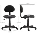 Sedia da Ufficio Girevole 43x51x73-85 cm in Tessuto Elastico Nero   