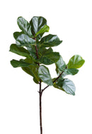 Ramo di Ficus Lyrata Artificiale Real Touch Altezza 120 cm Rosso