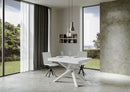 Tavolo Allungabile 140-400x90x77 cm Volantis Premium Bianco Frassino Telaio Bianco 