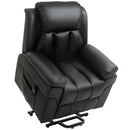 Poltrona Alzapersona Elettrica 1 Motore 96x93x105 cm  in Similpelle Nera