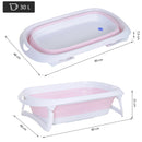 Vaschetta Bagnetto per Neonati Antiscivolo Pieghevole con Scarico  Rosa