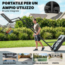 Canestro da Basket Altezza Regolabile 235-305cm in PE Infrangibile Nero      