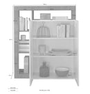 Credenza Mogol bianco lucido pero 108x42x127H cm