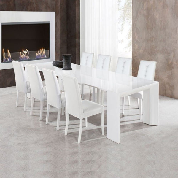 acquista Consolle Allungabile 48/283x76x90 cm Italia bianco lucido