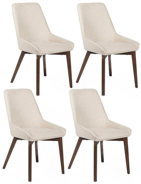 Set 4 Sedie 62x49,5xH87 cm in Tessuto Vera Beige acquista