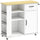 Mobile da Cucina 96,5x38x87 cm con Cassetto Armadietto e Ripiano Regolabile in MDF Bianco