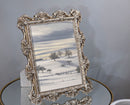 Cornice Florence 21,5x2x26,8 cm in Resina e Vetro Argento      