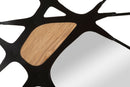 Pannello da Muro Absy 114x2x80 cm in Ferro e MDF Nero e Marrone      