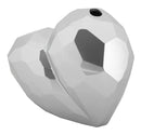 Vaso Heart Silver 19x9x18 cm in Resina Argento      