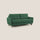 Divano Letto 3 Posti 208x97x96 cm in Tessuto Verde