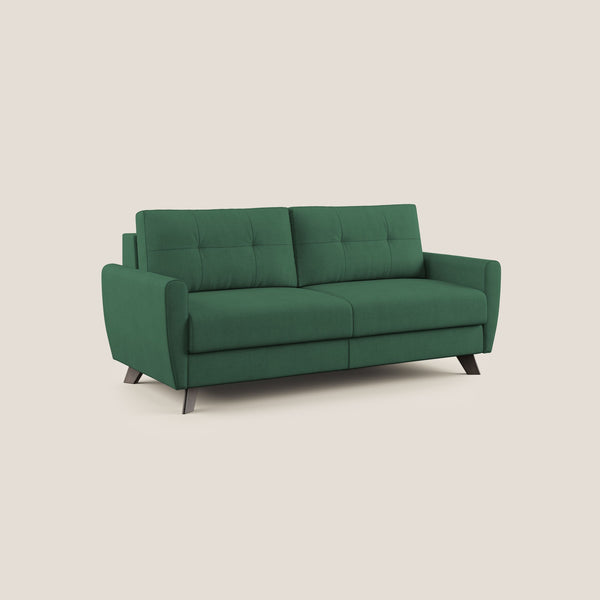 Divano Letto 3 Posti 208x97x96 cm in Tessuto Verde prezzo