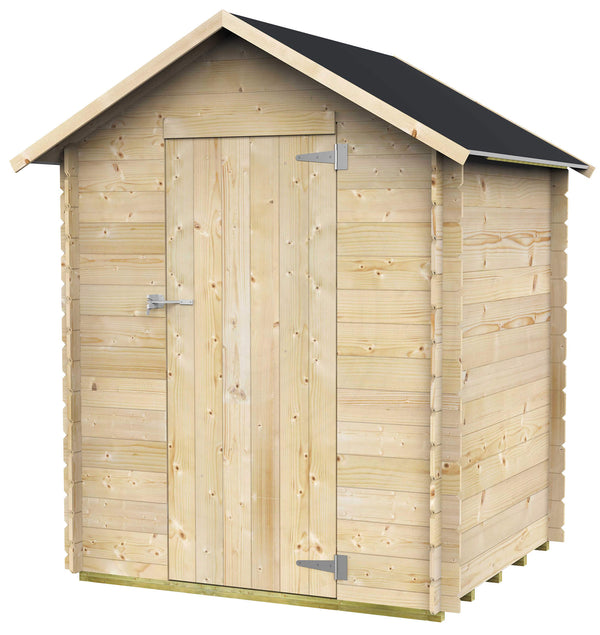 Casetta Box da Giardino per Attrezzi 146x130 cm con Porta Singola Cieca in Legno Naturale prezzo