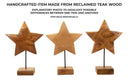 Scultura Stella 28x12x42 cm in Teak Riciclato         