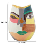 Vaso Piccassy Color Fat Ø19x24,5 cm in Ceramica Multicolor      