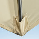 Ombrellone da Giardino Decentrato Ø294x248 cm in Alluminio Acciaio e Poliestere Bianco Crema