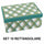 Set 10 Scatole cartone rombi azzurro rettangolare
