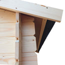 Casetta Box da Giardino per Attrezzi 207x102 cm con Porta Finestrata in Legno Naturale