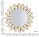 Specchio da Muro Dune Double Ø85x6 cm in Ferro e Specchio e MDF Crema      