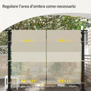 Copertura per Gazebo Pergola 3x3 m 488x122 cm  in PE Impermeabile Cachi