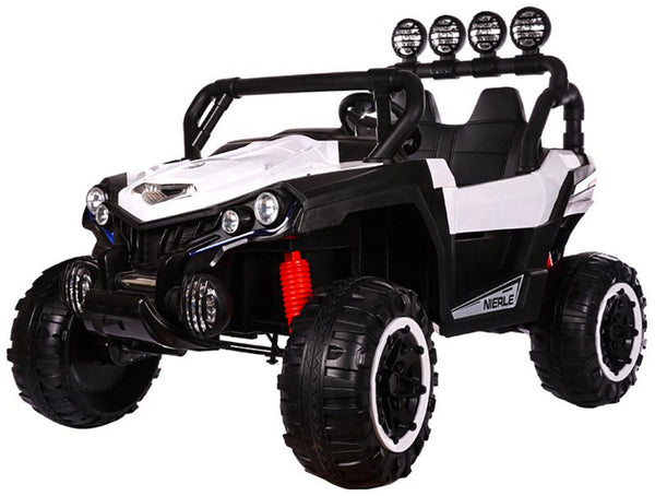 Macchina Elettrica per Bambini 2 Posti 12V Kidfun Maxi Fuoristrada Bianca acquista