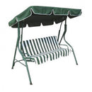 Dondolo Green con Cuscini 170x110x153 h cm in Acciaio Verde