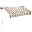 Tenda da Sole Semicassonata 200x300 cm Tessuto in Poliestere Riga Beige Seconda Scelta