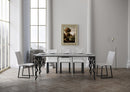 Consolle Allungabile 90-300x40x77 cm in Nobilitato Grigio